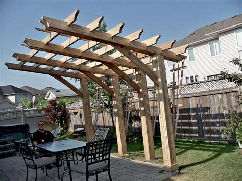 Two post pergola - This 2 post pergola with roof kit will accommodate any attached-to-the-house pergola ranging from 4-12 feet by 4-12 feet. ... - Two (2) 8' long 6x6 posts - Three (3) 12' long 6x6 posts - Eleven (11) 12' long 2x6 slats - Anchoring hardware (16 pieces) The estimated cost* for the above lumber and anchoring hardware is $475. Together with the cost ...